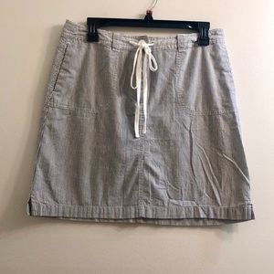 Talbots Blue White Pinstripe Skirt size 10